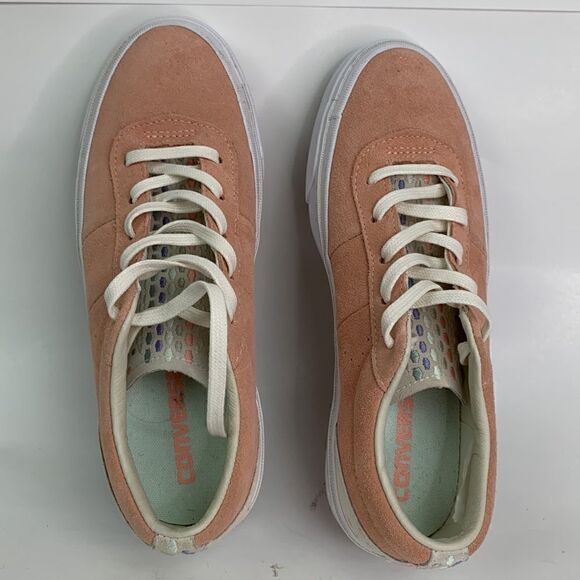 Converse All Star Peach Suede Sneakers - Picture 8 of 10